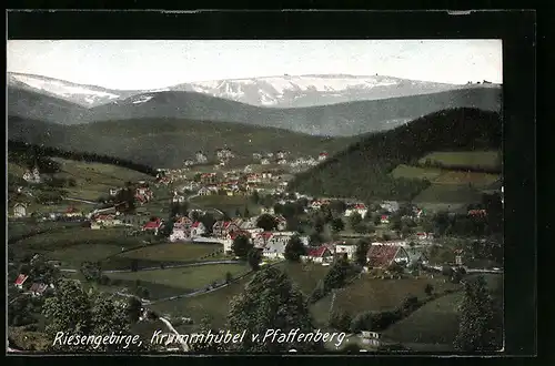 AK Krummhübel /Riesengeb., Panorama vom Pfaffenberg aus