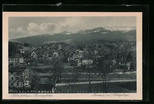 AK Schreiberhau /Riesengeb., Mariental mit Hochgebirge