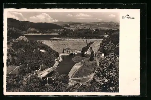 AK Mauer /Riesengeb., Bobertalsperre aus der Vogelschau