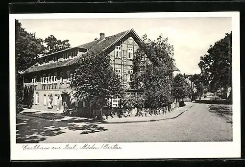 AK Müden /Oertze, Gasthaus zur Post