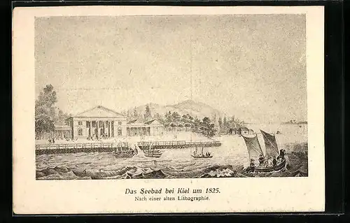 AK Kiel, Seebad bei Kiel um 1825