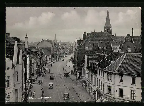 AK Hilden, Mittelstrasse mit Geschäften