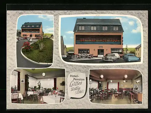 AK Kollig /Eifel, Hotel-Pension Gilles, Innenansichten