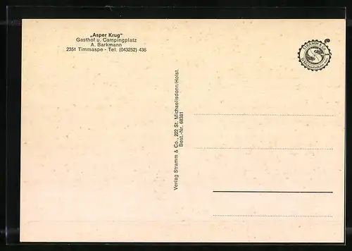 AK Timmaspe, Gasthaus Asper Kurg, Innenansichten