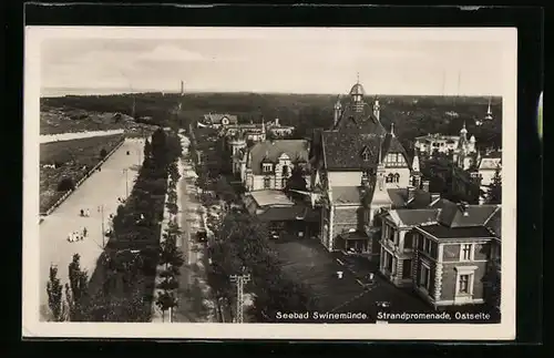AK Swinemünde, Strandpromenade von der Ostseite
