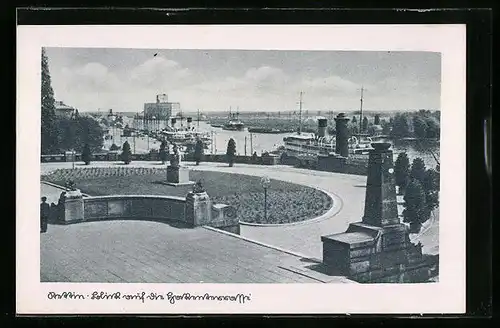 AK Stettin, Blick auf die Hakenterrasse