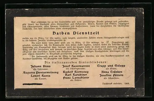 AK Bekanntgabe Halbe Dienstzeit, Reserve, Humoristisch