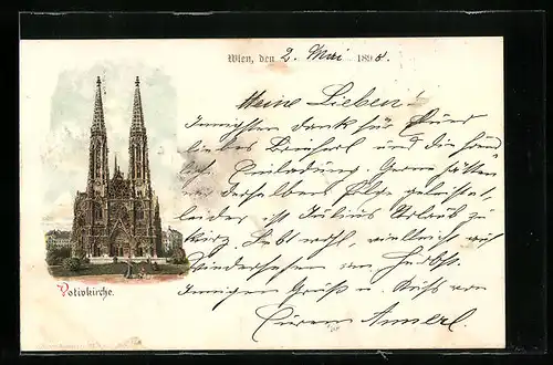 Lithographie Wien, Die Votivkirche