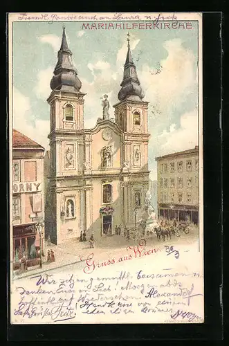 Lithographie Wien, Mariahilferkirche