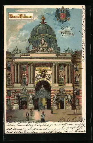Lithographie Wien, Kaiserliche Hofburg