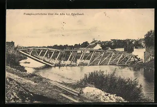 AK Friedland, Fussgängerbrücke über die Alle