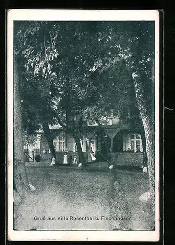 AK Fischhausen, Gruss aus Gasthof Villa Rosenthal