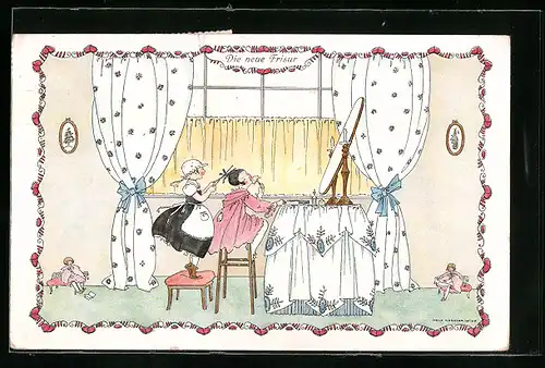 Künstler-AK Mela Köhler: Die neue Frisur