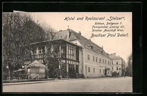 AK Wien-Rodaun, Hotel und Restaurant Stelzer in der Badgasse 7