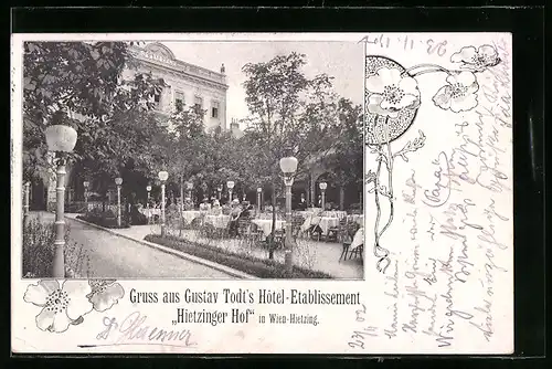 AK Wien-Hietzing, Gustav Todt`s Hotel Hietzinger Hof