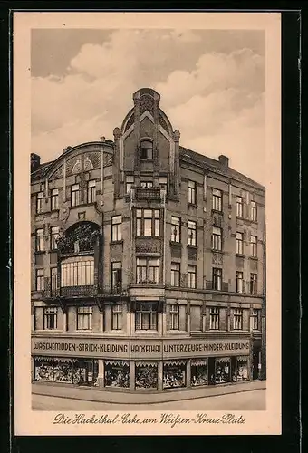 AK Hannover, Hackethal-Ecke am Weissen-Kreuz-PLatz