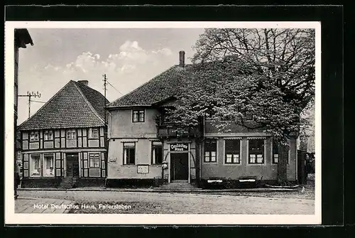 AK Fallersleben, Hotel Deutsches Haus von E. Warnecke