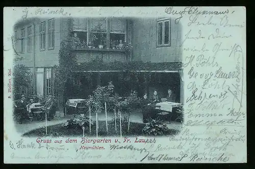 AK Neumühlen, Biergarten von Fr. Lau