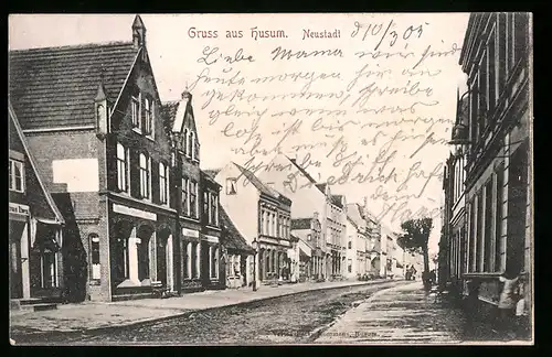 AK Husum, Neustadt-Strasse