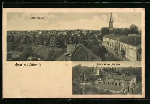 AK Steinfurth, Totalansicht, Partie an der Schleuse