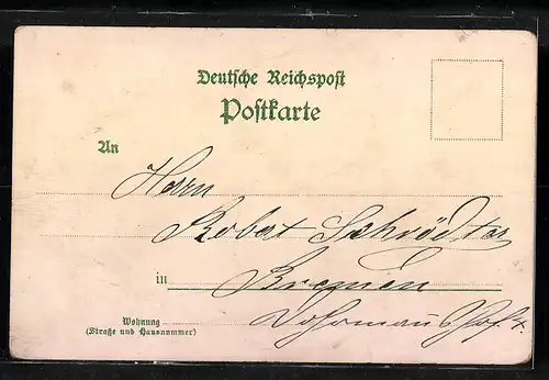 Lithographie Dresden-Loschwitz, Gasthaus Schweizerei, Hauptvilla