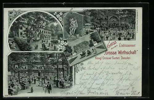 Mondschein-Lithographie Dresden, Restaurant Etablissement Grosse Wirthschaft