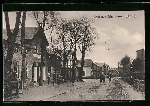 AK Schmalensee i. H., Strassenpartie mit Einwohnern