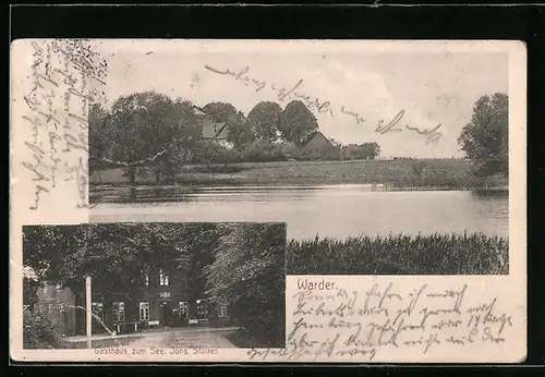 AK Warder, Gasthaus zum See, Inh.: Johs. Stolten