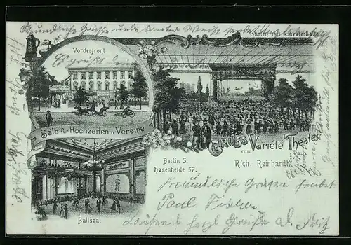 Lithographie Berlin, Varieté-Theater, Inh.: Rich. Reinhardt, Hasenheide 57