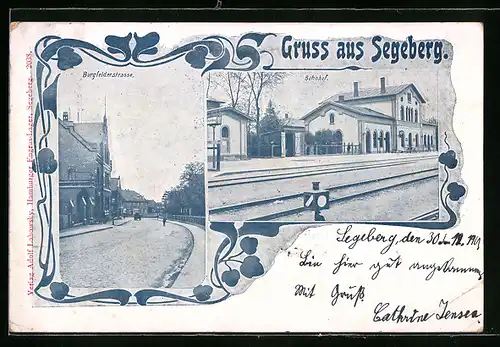 AK Segeberg, Bahnhof, Burgfelderstrasse