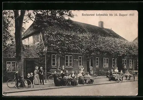 AK Segeberg, Restaurant Lohmühle 1907
