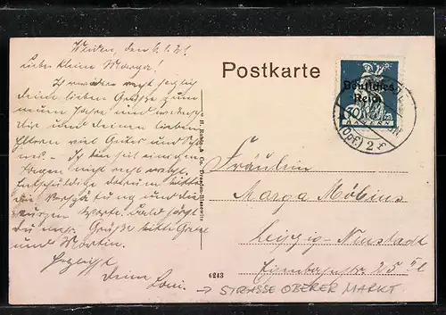 AK Weiden, Strasse Oberer-Markt mit Geschäften