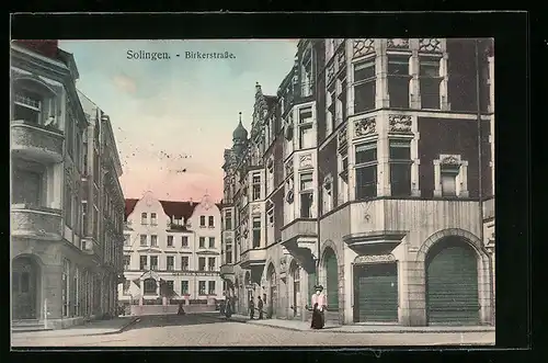 AK Solingen, Strasseneck in der Birkerstrasse