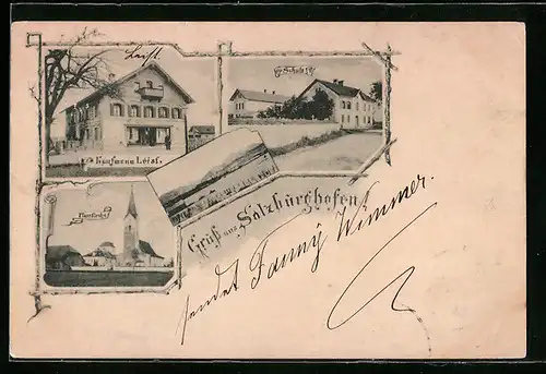 AK Salzburghofen, Schule, Kaufmann Leist, Pfarrkirche