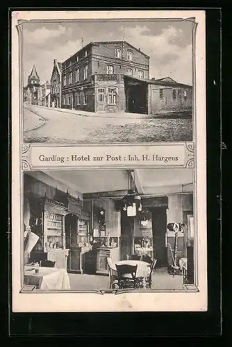 AK Garding, Hotel zur Post von H. Hargens