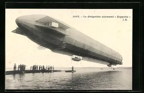 AK Le dirigeable allemand Zeppelin