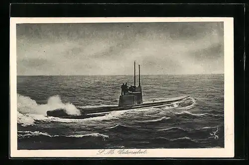 AK U-Boot der kaiserlichen Marine auf hoher See