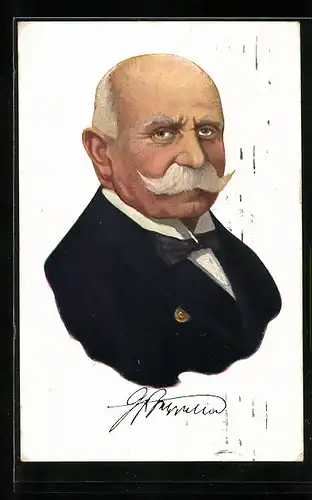 Künstler-AK Portrait des Grafen Ferdinand von Zeppelin