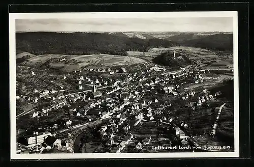 AK Lorch, Ortsansicht vom Flugzeug aus
