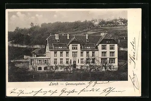 AK Lorch, Genesungsheim aus der Vogelschau