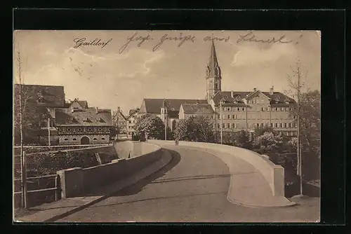 AK Gaildorf, Panorama von der Brücke gesehen