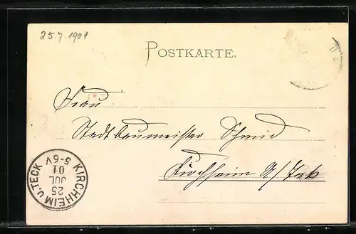 AK Schwäb. Hall, Teilansicht mit Brücke