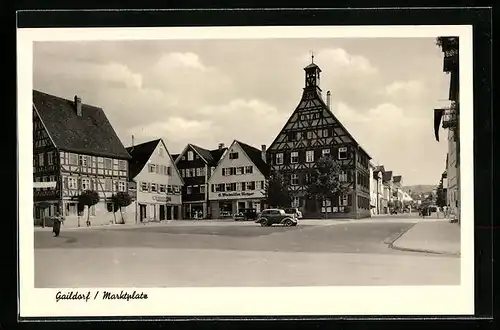 AK Gaildorf, Marktplatz mit Metzgerei G. Windmüller
