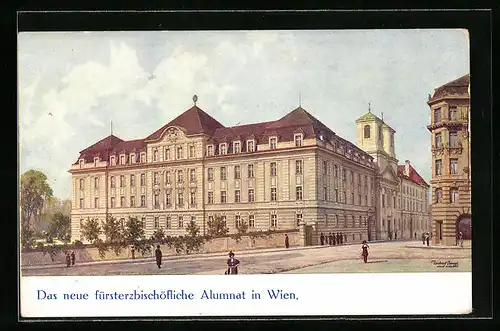 AK Wien, Das neue fürsterzbischöfliche Alumnat mit Strassenpartie