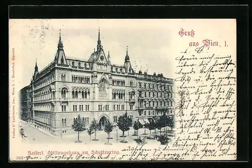 AK Wien, Kaiserl. Stiftungshaus am Schottenring