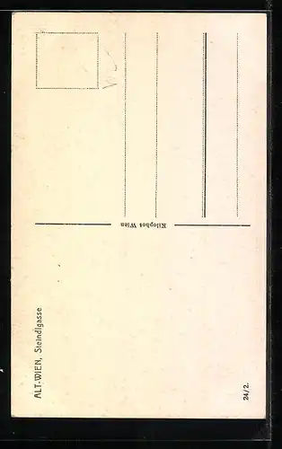 AK Wien, Steindlgasse mit Geschäften