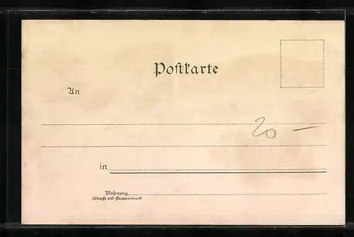 Lithographie Bacharach, Ortsansicht mit Wernerkapelle