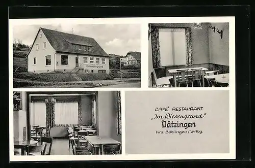 AK Dätzingen b. Böblingen, Café Restaurant Im Wiesengrund