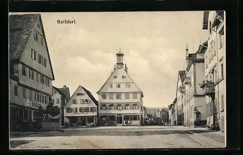 AK Gaildorf, Marktplatz mit Metzger