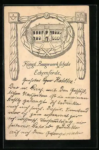 AK Eckernförde, Königl. Baugewerkschule